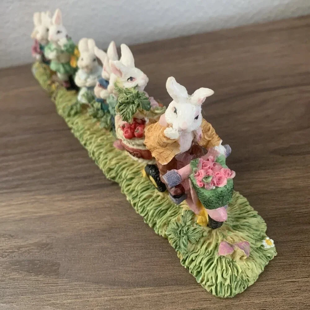 Easter Bunny Spring Rabbit Family Figurine - Picture 3 of 4